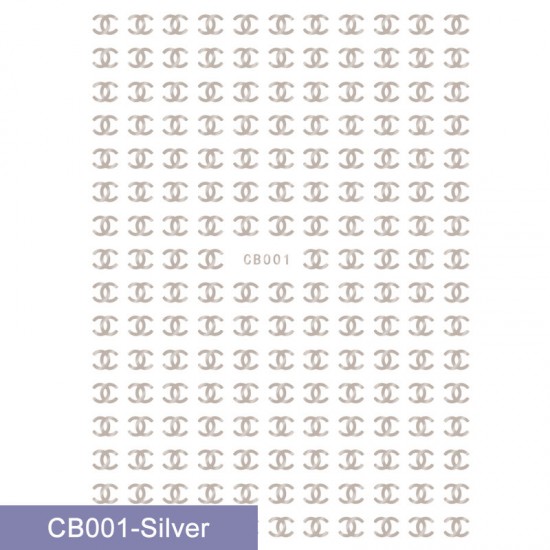 3D stickers nail art CB001-silver