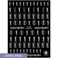 CB092-white  10pcs/lot YSL Nail Art