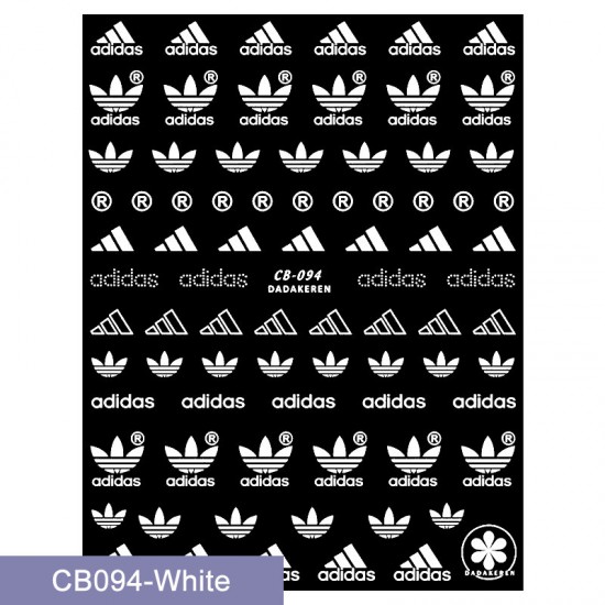 CB094-white 10pcs/lot Adidas Nail Art CB094-white 10pcs/lot Adidas Nail Art