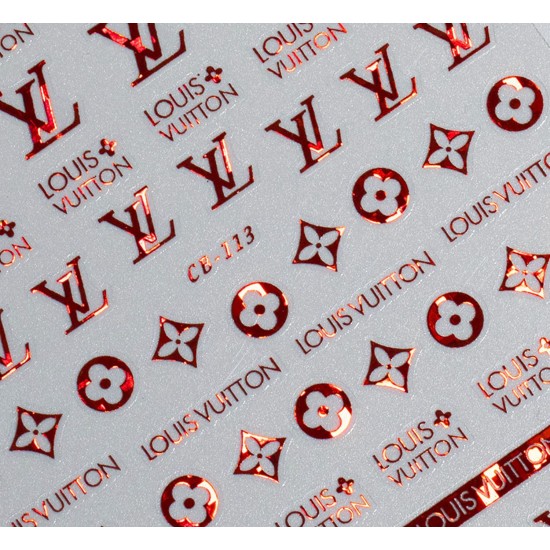 CB113-Red  10pcs/lot LV Nail Art