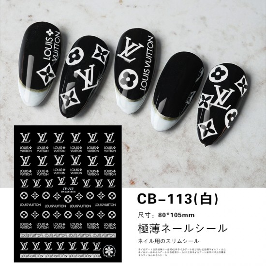 ATL- Supreme + Louis Vuitton Nail Art Stickers 3-10-1