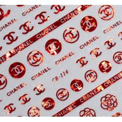 CB114-Red  10pcs/lot Chanel Nail Art