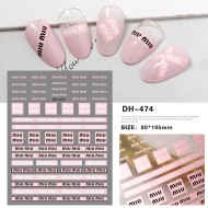 DH474  10pcs/lot MIU MIU Nail Art