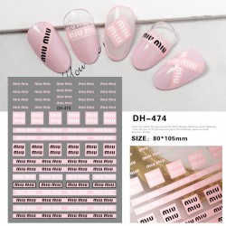 DH474  10pcs/lot MIU MIU Nail Art