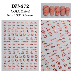 DH672   10pcs/lot Dior Nail Stickers