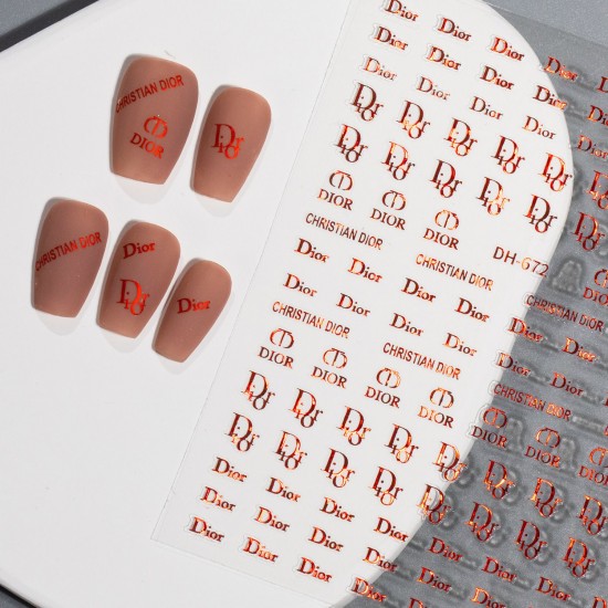 DH672   10pcs/lot Dior Nail Stickers