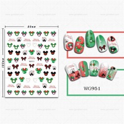 WG951  10pcs/lot Christmas Nail Stickers