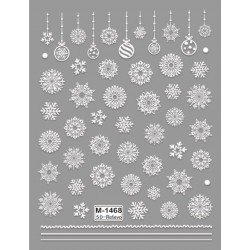 5D-M1468   10pcs/lot Christmas Embossed Nail Stickers