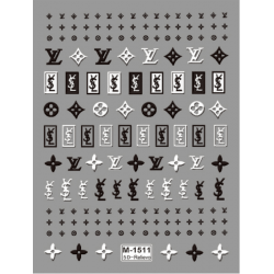 5D-M1511   10pcs/lot YSL/LV Embossed Nail Stickers