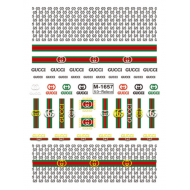 5D-M1657   10pcs/lot Gucci Embossed Nail Stickers