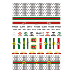 5D-M1657   10pcs/lot Gucci Embossed Nail Stickers