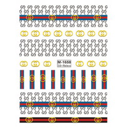 5D-M1658   10pcs/lot Gucci Embossed Nail Stickers