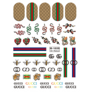 5D-M1659   10pcs/lot Gucci Embossed Nail Stickers