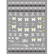 5D-M1758   10pcs/lot Chanel Embossed Nail Stickers