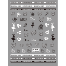 5D-M1762   10pcs/lot Dior Embossed Nail Stickers