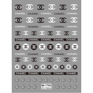 5D-M1763   10pcs/lot Chanel Embossed Nail Stickers