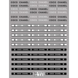 5D-M1017 10pcs/lot Embossed Chanel Nail Stickers