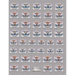 5D-M1036   10pcs/lot Embossed Nail Stickers
