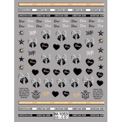 5D-M1053   10pcs/lot Dior Embossed Nail Stickers