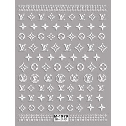 5D-M1079   10pcs/lot LV Embossed Nail Stickers