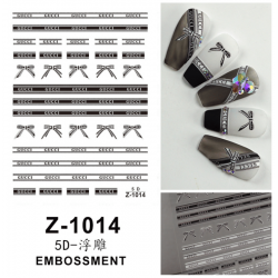 5D-Z1014   10pcs/lot Gucci Embossed Nail Stickers