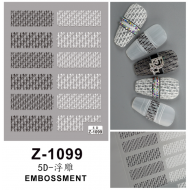 5D-Z1099   10pcs/lot Dior Embossed Nail Stickers