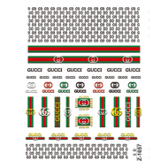 5D-Z1657   10pcs/lot Gucci Embossed Nail Stickers
