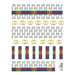 5D-Z1658   10pcs/lot Gucci Embossed Nail Stickers