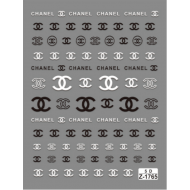 5D-Z1765   10pcs/lot Chanel Embossed Nail Stickers